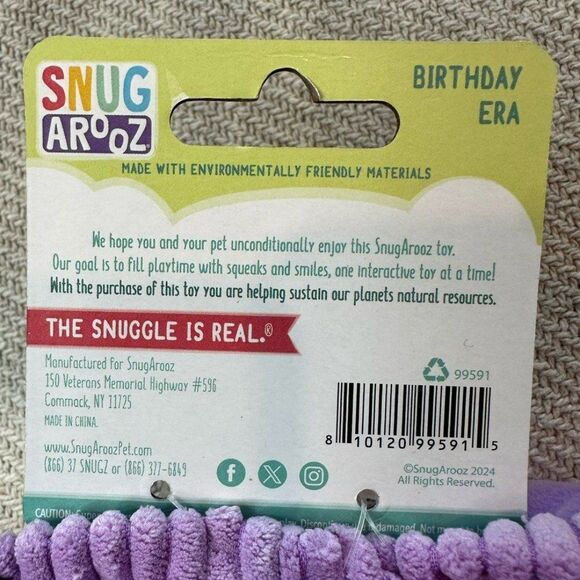 BIRTHDAY ERA Dog Toy NWT Taylor Swift Tour Purple Cake Squeaky Crinkle Gift - Picture 6 of 8